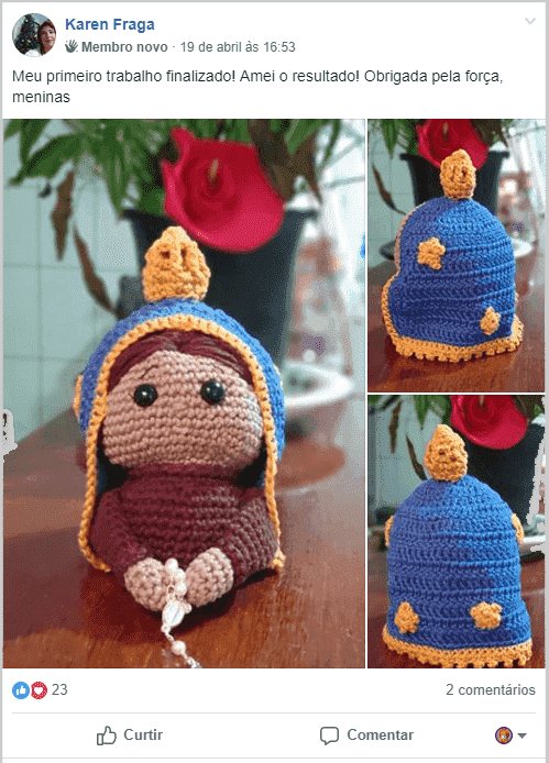 Amigurumi Nosssa Senhora Aparecida